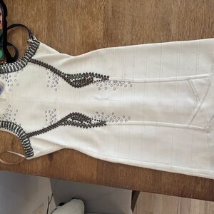 Herve Leger elegant White Embellished Dress